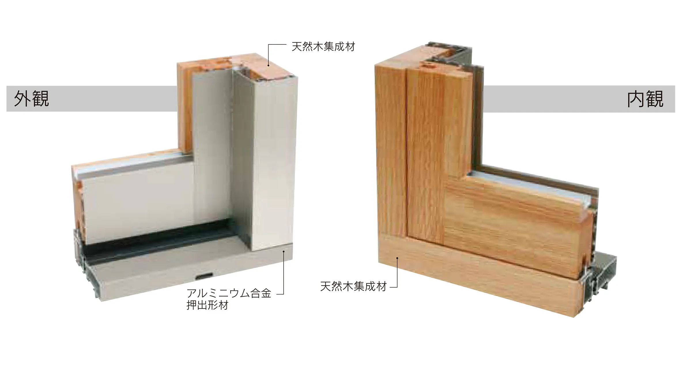 内外を繋ぐ、木とアルミの調和